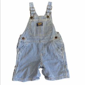 Oshkosh Baby Engineer Striped Overalls Blue White